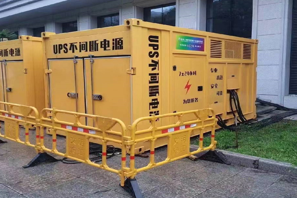 泰安发电机租赁施工现场